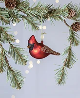 Primitives by Kathy Cardinal Glass Ornament