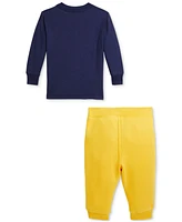 Polo Ralph Lauren Baby Bear Tee & Fleece Jogger Pants Set