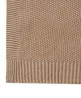 Vcny Home Charlie Chunky Sweater Knit Solid Cotton Throw, 50" x 60"