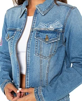 Von Dutch Women's Zip-Front Denim Jacket, Exclusively at Macy's