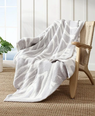 Tommy Bahama Home Jungle Zebra Knit Throw, 70" X 50"