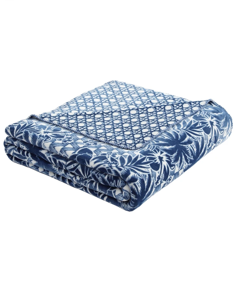 Tommy Bahama Home Lanikai Fronds Flannel Blanket, Twin