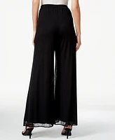 Msk Mesh Wide-Leg Dress Pants