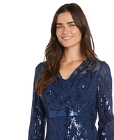R & M Richards Petite Sequined Gown