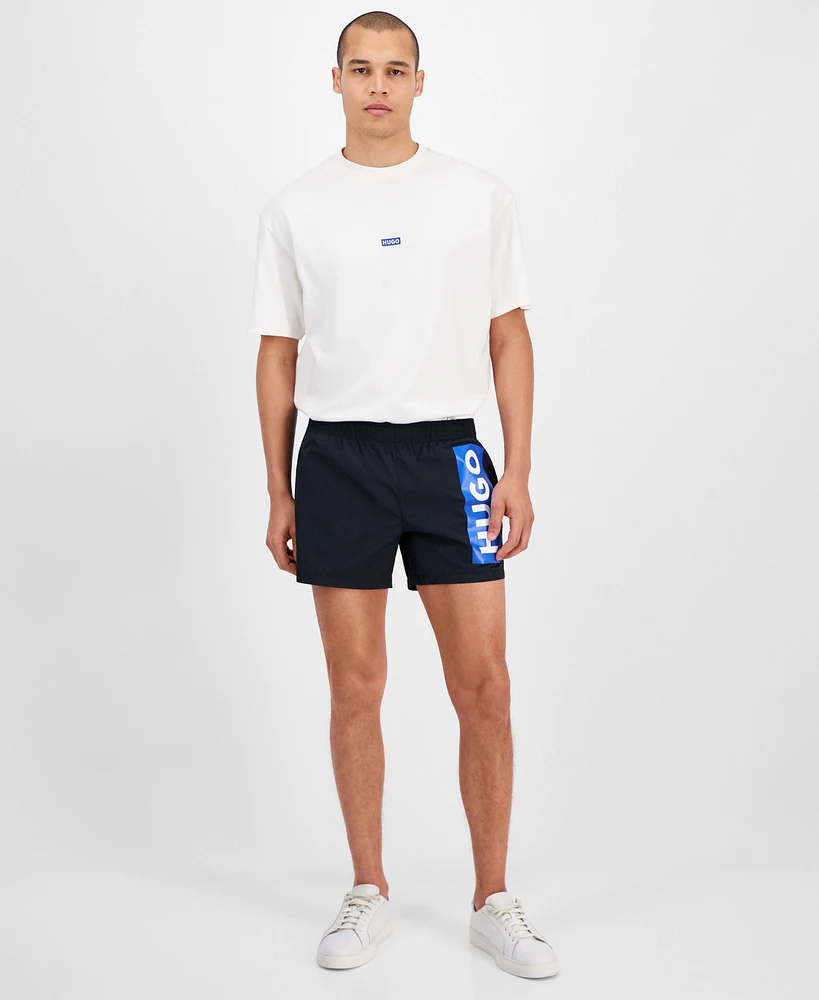 Hugo by Boss Men's Blue Logo Swim Trunks