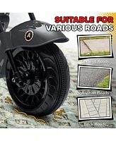 Qaba 6V 3 Wheel Electric Motorcycle for Kids w/ Headlights, Music,
