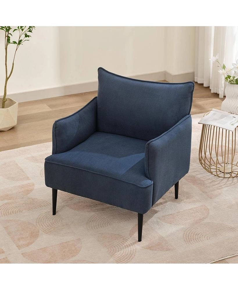 gaomon Modern Accent Chair, Corduroy Chair for Living Room, Comfortable Armchair Bedroom, Reading, Waiting Rooms, and Office Study