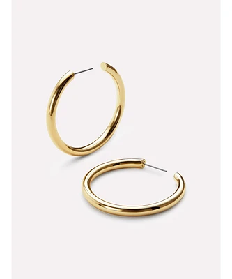 Ana Luisa Hoop Earrings - Tia Medium Gold