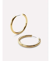 Ana Luisa Hoop Earrings - Tia Medium Gold