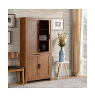 Slickblue Oak Storage Cabinet - Stylish and Durable Organizer for Home or Office Use