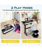 Gymax 37-Key Kids Piano Keyboard Toy Musical Electronic Instrument w/ Stool