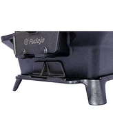 Oval Cast Iron Grill Outdoor, Portable Charcoal Grill and Tabletop Cast Iron Skillet