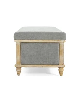 Gray Storage Ottoman