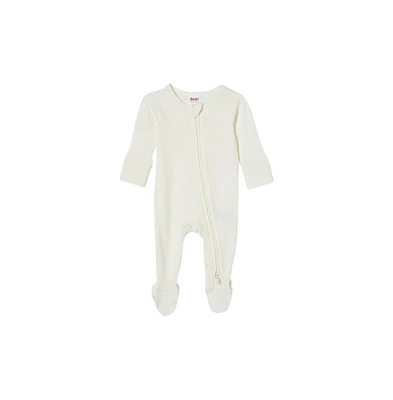 Cotton On Baby Boys Pointelle Zip All One Romper