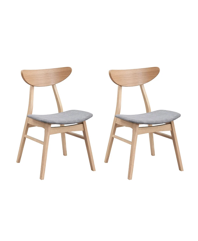 Streamdale Furniture Wooden Dining Chairs Set of 2, Modern Soft Upholstered Kitchen Side Chairs,Wooden Frame Kitchen Chairs for Dining Room,Living Roo