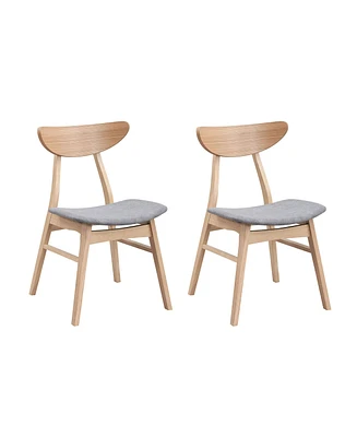 Streamdale Furniture Wooden Dining Chairs Set of 2, Modern Soft Upholstered Kitchen Side Chairs,Wooden Frame Kitchen Chairs for Dining Room,Living Roo