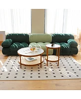 Modern Farmhouse Living Room Coffee Table Set, Stylish and Elegant Nesting Round Wooden Table,Side End table set for Living Room,Bedroom-1pc,Big Table