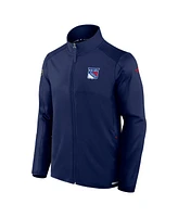 Fanatics Men's Navy New York Rangers Authentic Pro Rink Fleece Full-Zip Jacket