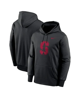 Nike Men's Black Stanford Cardinal Color Pop Performance Fleece Pullover Hoodie