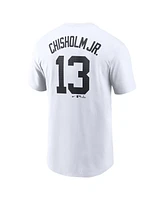 Nike Men's Jazz Chisholm Jr. White New York Yankees Fuse Name Number T-Shirt