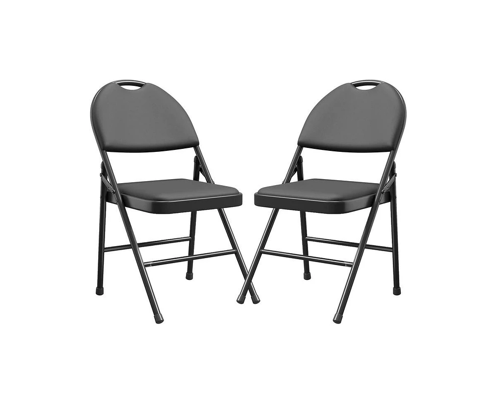 6 Pack Folding Chairs with Padded Cushion & Back, Outdoor & Indoor Event Portable Metal Folding Chairs with Cushion,for Home and Office, Indoor and Ou