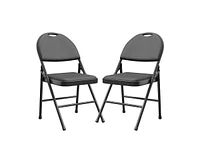 6 Pack Folding Chairs with Padded Cushion & Back, Outdoor & Indoor Event Portable Metal Folding Chairs with Cushion,for Home and Office, Indoor and Ou