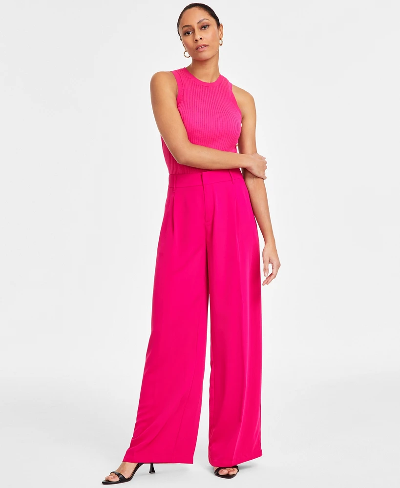 I.n.c. International Concepts Women's Pleated Wide-Leg Trousers, Created for Macy's