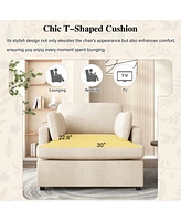 Mirod Oversized Accent Chair - Comfortable Armrest Cushions, Versatile Neutral Style, Elegant Design