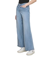 Dkny Jeans Women's High-Rise Wide-Leg