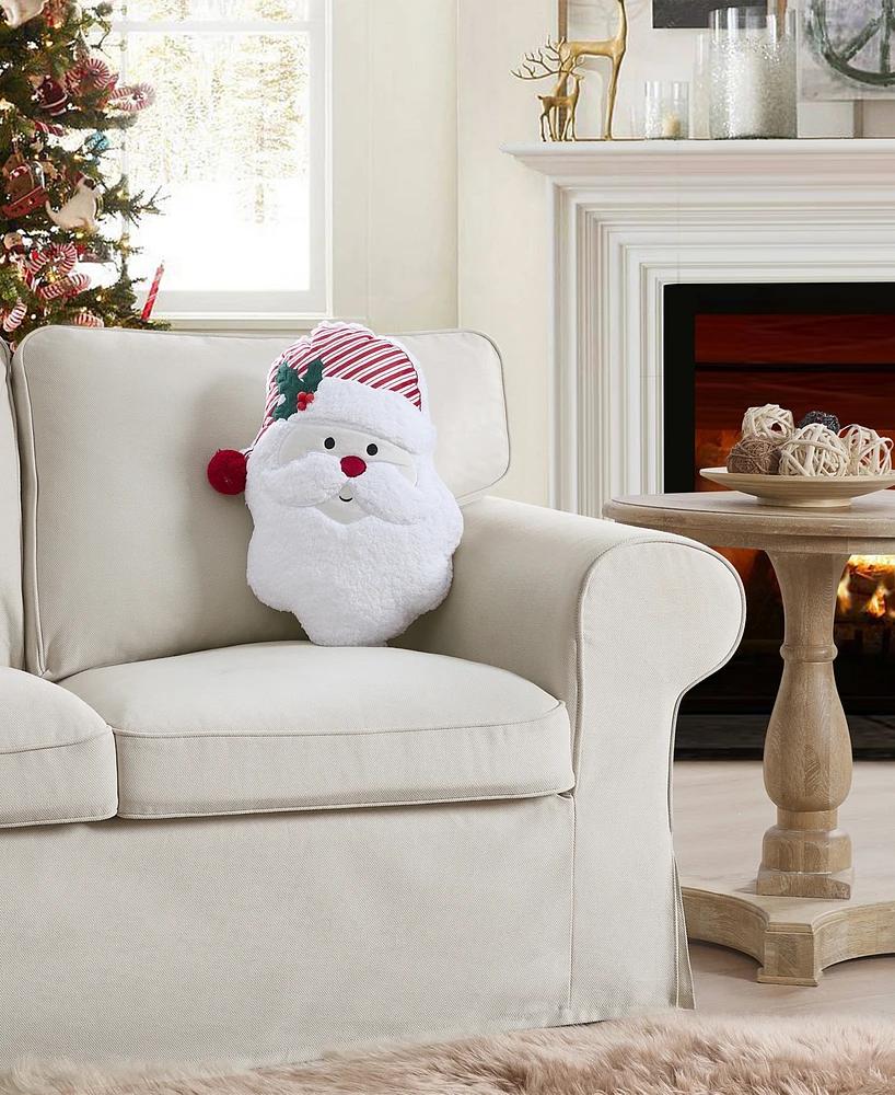 Vcny Home Santa Holiday Decorative Pillow, 18" x 12"