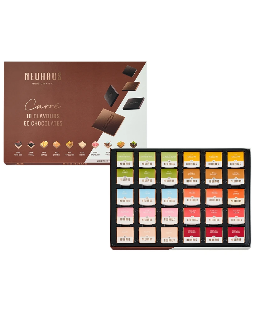 Neuhaus Carre 10 Flavors Assorted Chocolates, 60 Piece