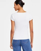 I.n.c. International Concepts Women's Hardware V-Neck Top, Exclusively at Macy's