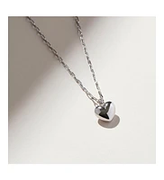 Ana Luisa - Puffed Heart Necklace - Lev Silver