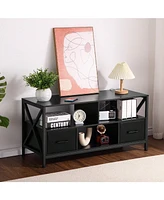 gaomon Dresser Tv Stand, Wide 2 Drawer Dresser For Storage And Organization, Entertainment Center With Fabric Drawers, Dressers For Bedroom, Tv Table