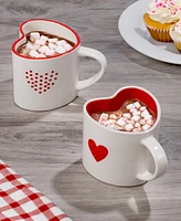 Thirstystone Heart Shaped Coffee Mugs, Set of 2