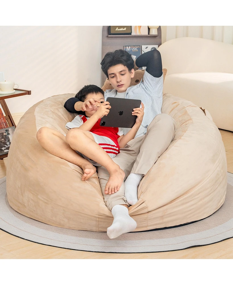 Streamdale Furniture Bean Bag Chair: Giant 5' Memory Foam Furniture Bean Bag Chairs for Adults with Microfiber Cover