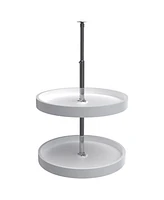 Rev-a-Shelf 20'' Lazy Susan Full-Circle Polymer 2-Shelf, White, 6012-20-11-52