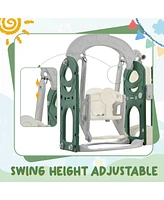 Slickblue 5-in-1 Toddler Slide and Swing Set Versatile Playground Equipment for Indoor and Outdoor Play