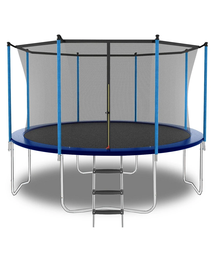 Streamdale Furniture 8ft Outdoor Toddler Trampoline with Enclosure Safety Net Jumping Fun Trampoline, heavy-duty jump pads