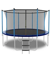 Streamdale Furniture 8ft Outdoor Toddler Trampoline with Enclosure Safety Net Jumping Fun Trampoline, heavy-duty jump pads