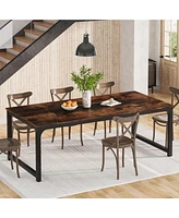 Tribesigns 71"x35.4" Dining Table, Industrial Kitchen Table for 6