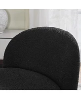 Hoop gauze lounge chair with soft cushion and backrest, need to be assembled, suitable for living room/bedroom/dining room