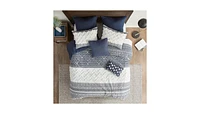 Streamdale Furniture 3 Piece Cotton Duvet Cover Set with Chenille Tufting