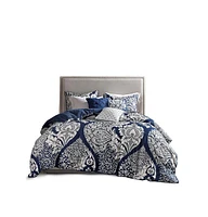 6 Piece Printed Duvet Cover Set