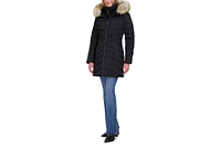 Laundry by Shelli Segal Women's Windbreaker Hooded Puffer Jacket