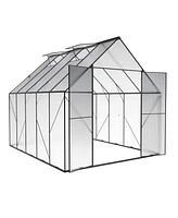 Streamdale Furniture 8x12 Ft Greenhouse for Outdoors,Heavy Duty Polycarbonate Greenhouse,Large Walk-in Greenhouse with Roof Vent,Aluminum Hot House fo