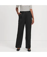 Lands' End Women's Satin Elastic Back Wide Leg Pants