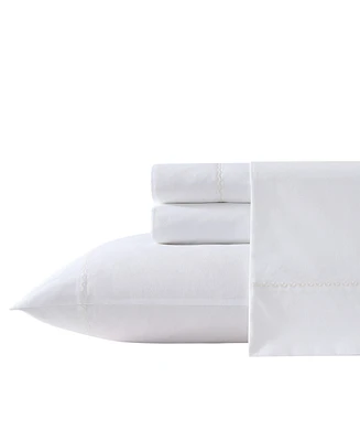 Laura Ashley 200-Thread Count Cotton Percale 4 -Pc. Sheet Set, Full