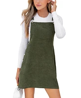 Cupshe Women's Corduroy Square Neck Skirtalls