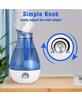 Slickblue Quiet Ultrasonic Cool Mist Humidifier for Bedroom Use and Comfort